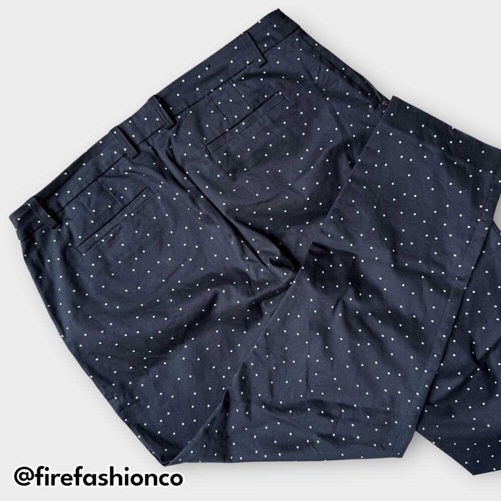 Jones New York Signature Grace Ankle Polka Dot Skinny Pants Blue Size 14 - Picture 4 of 8
